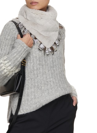 Figure View - Click To Enlarge - LANE'S - Swann Rex Rabbit Fur Scarf