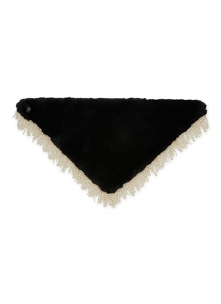 Detail View - Click To Enlarge - LANE'S - Swann Pearl Detailing Rex Rabbit Fur Scarf