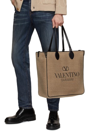 Front View - Click To Enlarge - VALENTINO GARAVANI - Toile Iconographe Wool Shopping Bag