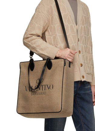 Figure View - Click To Enlarge - VALENTINO GARAVANI - Toile Iconographe Wool Shopping Bag