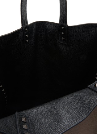 Detail View - Click To Enlarge - VALENTINO GARAVANI - Rockstud Leather Double Tote Bag