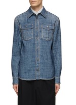 BOTTEGA VENETA | Denim Patterned Shirt | Men | Lane Crawford