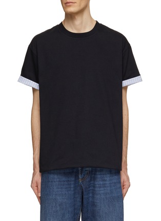 Main View - Click To Enlarge - BOTTEGA VENETA - Striped Double Layer T-Shirt