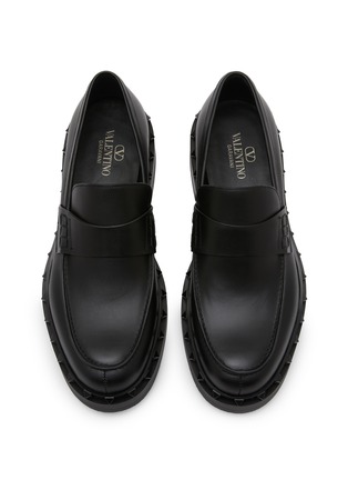 Detail View - Click To Enlarge - VALENTINO GARAVANI - Rockstud M-Way Leather Loafers
