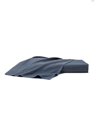 Main View - Click To Enlarge - FRETTE - Shirting King Size Duvet Cover — Dark Blue