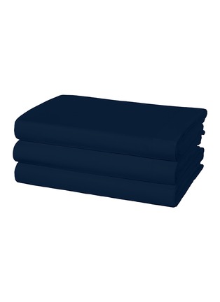 Main View - Click To Enlarge - FRETTE - Coton King Size Bottom Flat Sheet — Dark Blue