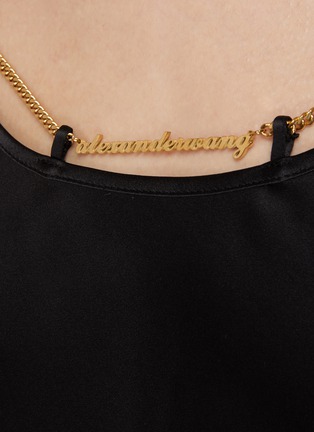  - ALEXANDER WANG - Cami Slip Top With Nameplate Chain