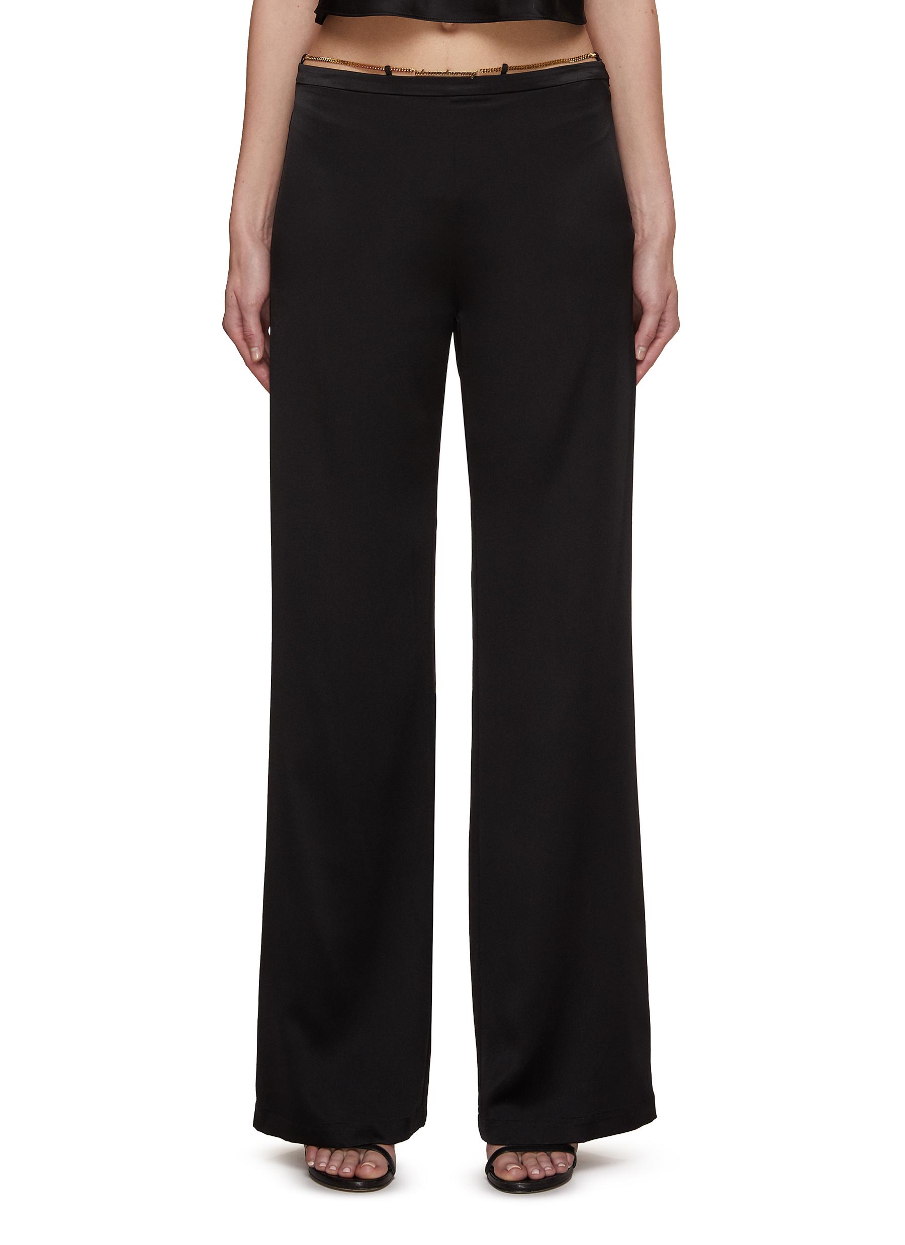 ALEXANDER WANG | Flared Pants With Nameplate Chain | Women | Lane 
