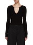 Main View - Click To Enlarge - ALEXANDERWANG - V-Neck Top With Logo Necklace
