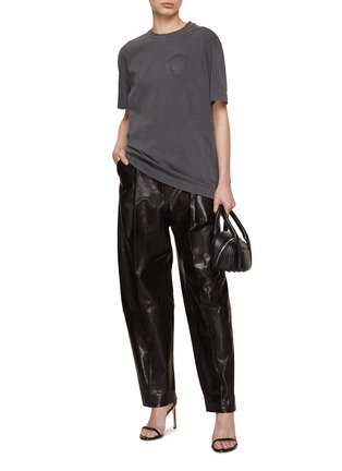 Figure View - Click To Enlarge - ALEXANDERWANG - Acid Wash Embossed Logo Crewneck T-Shirt