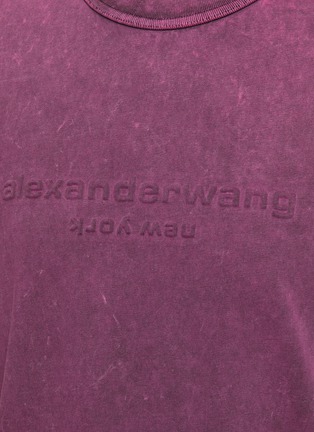  - ALEXANDER WANG - Acid Wash Embossed Logo Crewneck T-Shirt