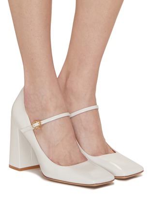 Figure View - Click To Enlarge - GIANVITO ROSSI - 85 Leather Mary Jane Pumps