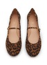 Detail View - Click To Enlarge - GIANVITO ROSSI - Leather Mary Jane Ballerina Flats