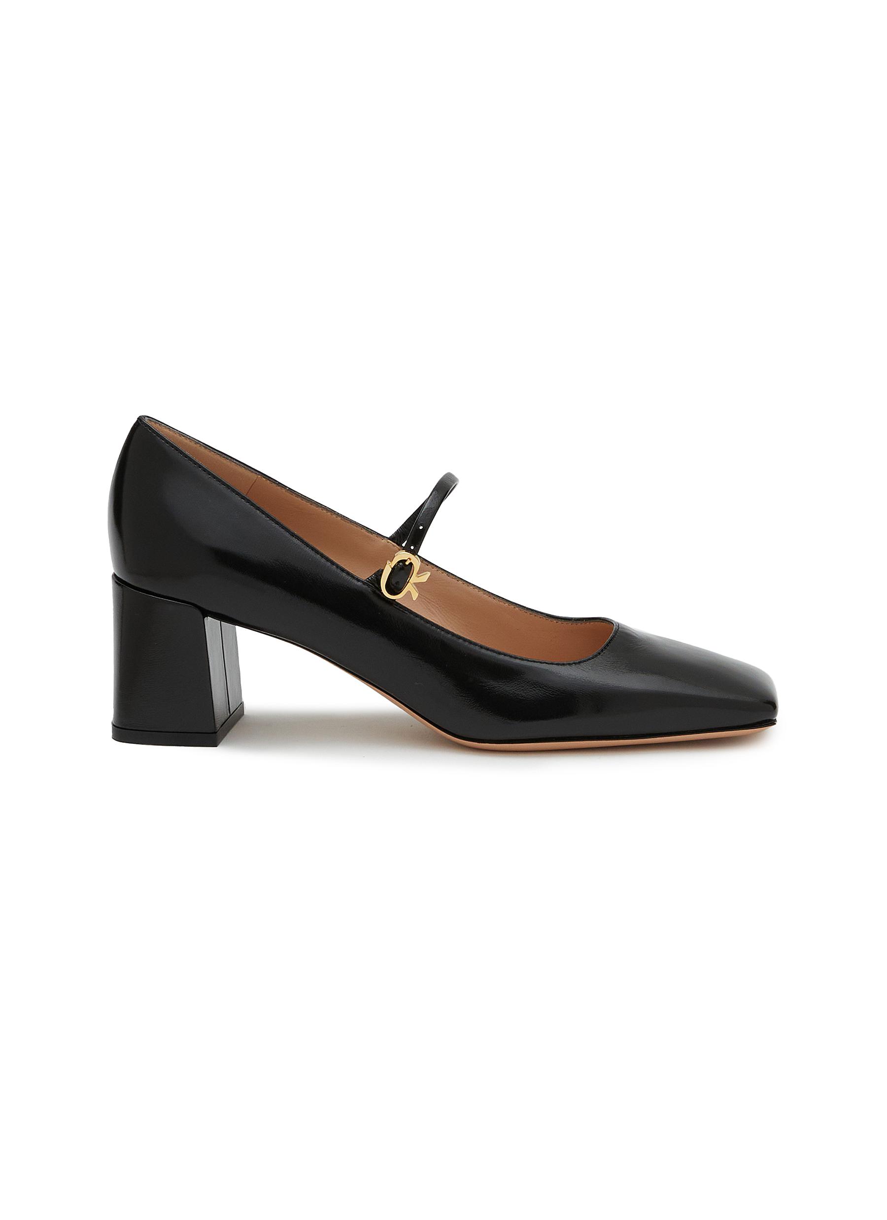 Black Patent Buckled Mary Jane Pumps - CHARLES & KEITH US