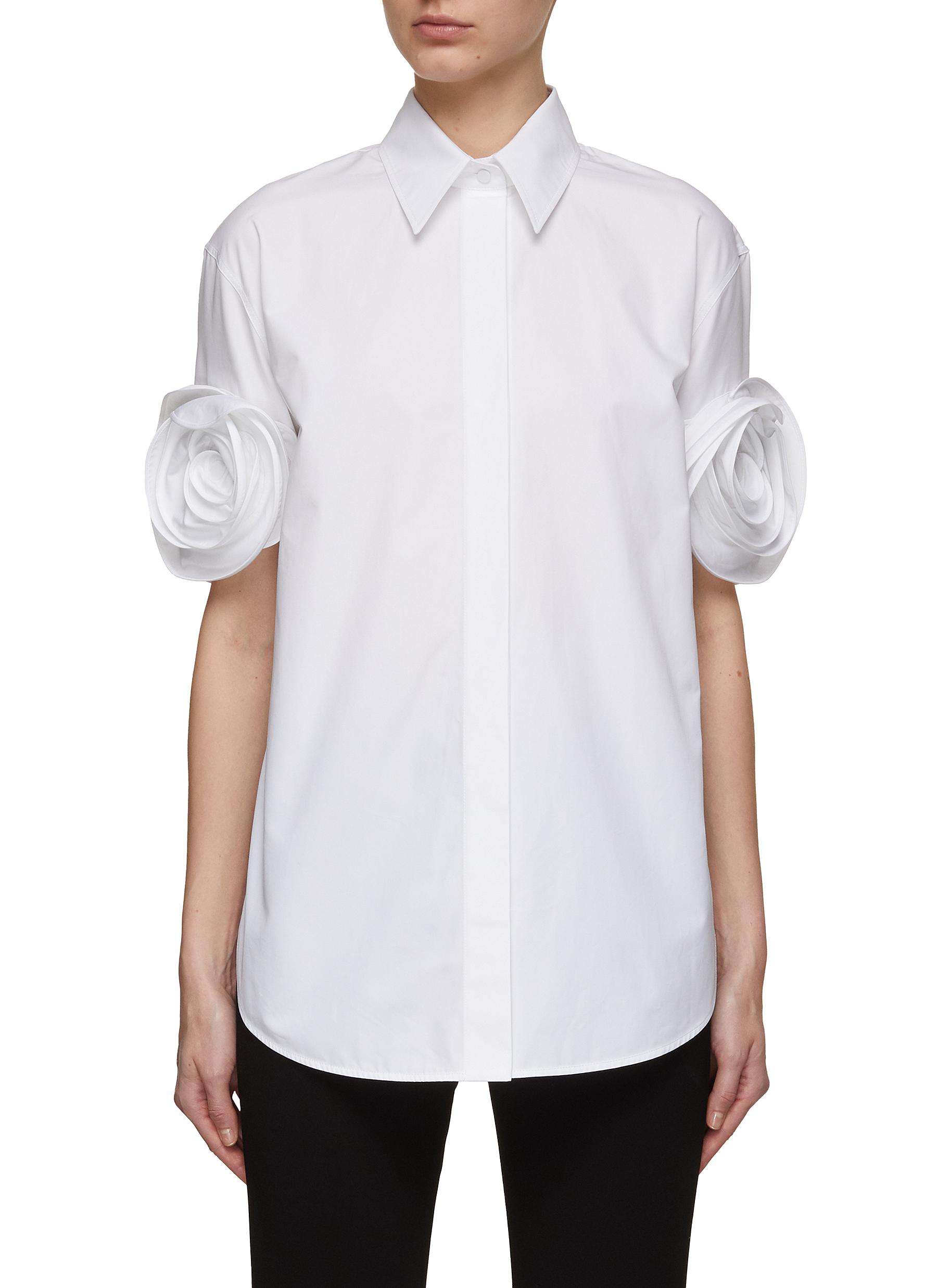 Valentino Garavani pointed-flat collar poplin shirt - White