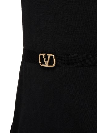  - VALENTINO GARAVANI - Turtle Neck Logo Belted Wool Knit Top