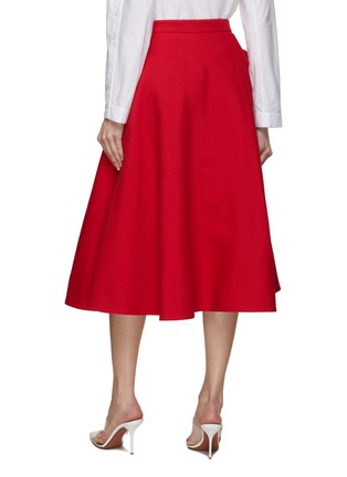 Back View - Click To Enlarge - VALENTINO GARAVANI - Rosette Crepe Midi Skirt