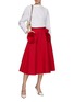 Figure View - Click To Enlarge - VALENTINO GARAVANI - Rosette Crepe Midi Skirt