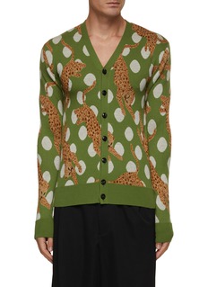 AMIRI | Leopard Polka Dot Merino Wool Cardigan | Men | Lane Crawford