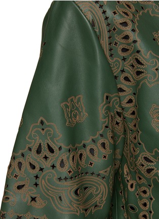  - AMIRI - Laser Cut Out Bandana Leather Bowling Shirt