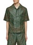 Main View - Click To Enlarge - AMIRI - Laser Cut Out Bandana Leather Bowling Shirt