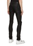 Back View - Click To Enlarge - AMIRI - Waxed Denim Distressed Skinny Jeans