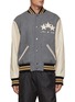 Main View - Click To Enlarge - AMIRI - Oversized Leather Star Patch Varsity Jacket