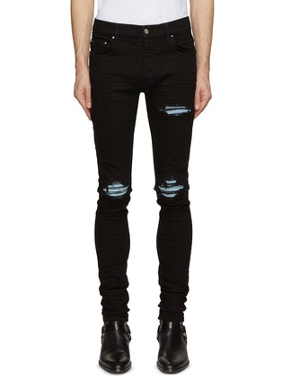 Main View - Click To Enlarge - AMIRI - MX1 Suede Insert Skinny Jeans