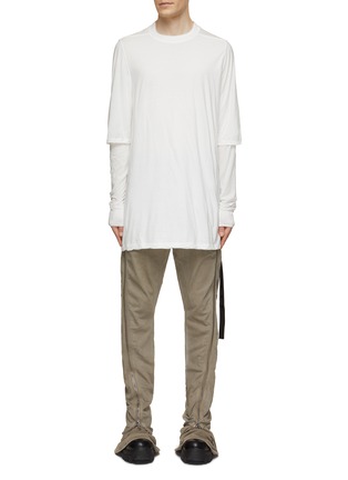 Main View - Click To Enlarge - RICK OWENS DRKSHDW - Hustler Double Sleeve Cotton T-Shirt