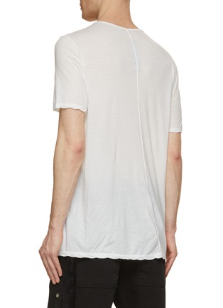 Back View - Click To Enlarge - RICK OWENS DRKSHDW - Gauze Fitted Crewneck T-Shirt