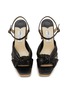 Detail View - Click To Enlarge - JIMMY CHOO - Heloise 95 Cork Wedge Leather Sandals