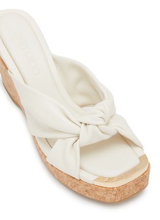 Detail View - Click To Enlarge - JIMMY CHOO - Avenue 110 Cork Wedge Leather Sandal