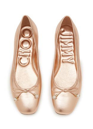 Detail View - Click To Enlarge - JIMMY CHOO - Elme Leather Ballerina Flats