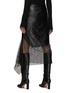 HELMUT LANG - Leather Lace Midi Skirt