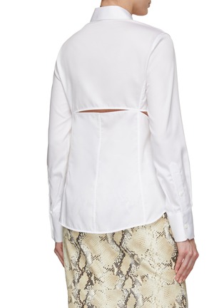 Back View - Click To Enlarge - HELMUT LANG - Back Cut Out Cotton Shirt