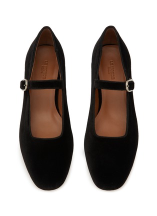Detail View - Click To Enlarge - LE MONDE BERYL - Velevt Mary Jane Ballerina Flats