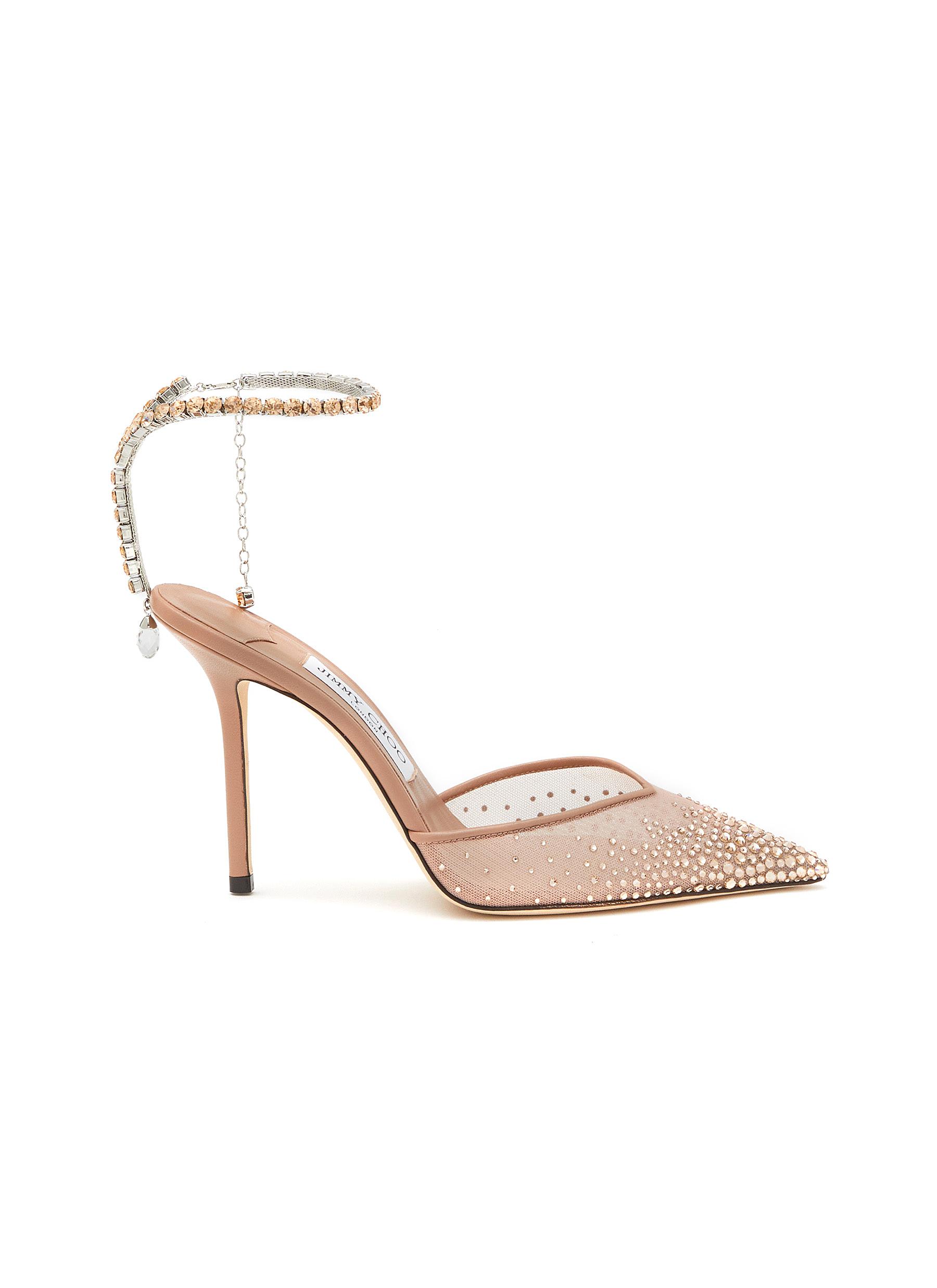 JIMMY CHOO, Saeda 100 Mesh Crystal Chain Pumps, Women