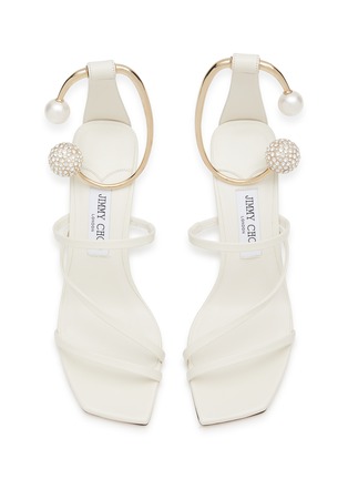 Detail View - Click To Enlarge - JIMMY CHOO - Ottilia 90 Pearl And Crystal Heeled Sandal