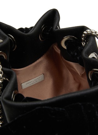 Detail View - Click To Enlarge - JIMMY CHOO - Bon Bon Velvet Bow Satin Bucket Bag