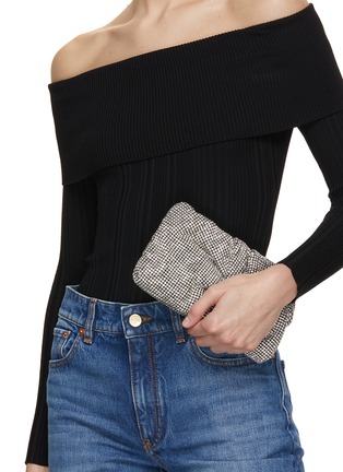Front View - Click To Enlarge - JIMMY CHOO - Bonny Crystal Mesh Clutch