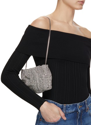 Figure View - Click To Enlarge - JIMMY CHOO - Bonny Crystal Mesh Clutch