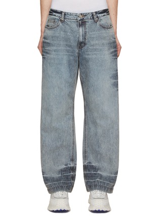 Main View - Click To Enlarge - JUUN.J - Unbleached Detail Straight Leg Jeans