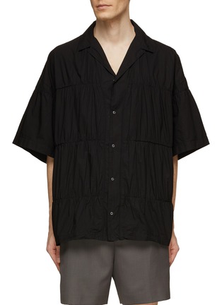Main View - Click To Enlarge - KOLOR - Crinkle Panel Cotton Shirt