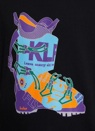  - KOLOR - Ski Boot Print Cotton T-Shirt