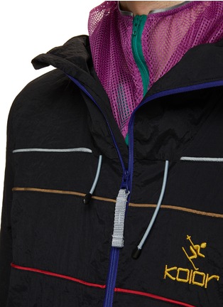  - KOLOR - Ski Logo Layered Mesh Collar Hooded Windbreaker