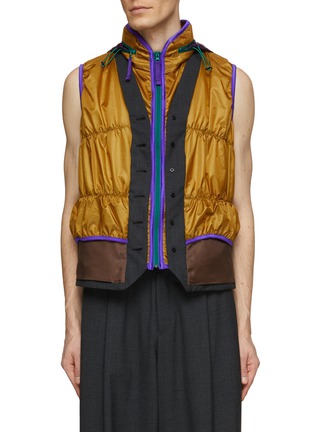 Main View - Click To Enlarge - KOLOR - Hooded Suiting Detail Vest