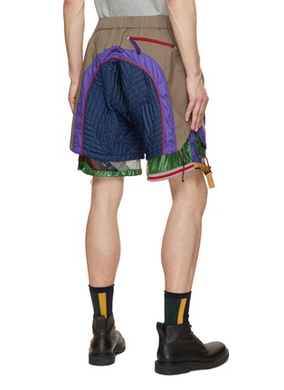 Back View - Click To Enlarge - KOLOR - Sportwear Detail Double Leg Quilted Back Shorts