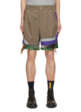 Main View - Click To Enlarge - KOLOR - Sportwear Detail Double Leg Quilted Back Shorts
