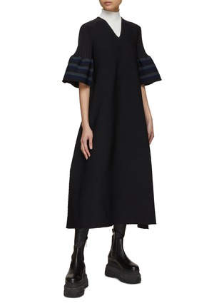 Figure View - Click To Enlarge - CFCL - Pottery Short Bell Sleeve Maxi Dress