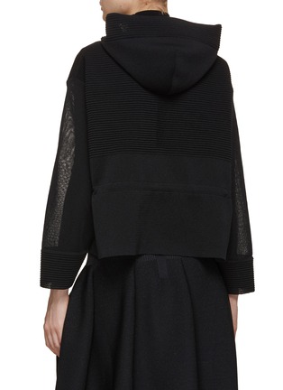 Back View - Click To Enlarge - CFCL - Milan Ribbed Cropped Hooded Jacket